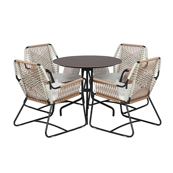OUTDOOR DINING ARM CHAIR WITH CUSHION